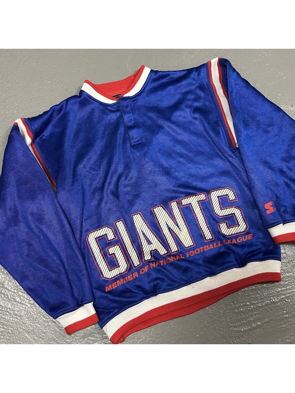 VINTAGE New York Giants NFL 90's Starter Jersey Sweater Size Medium